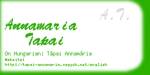 annamaria tapai business card