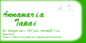 annamaria tapai business card